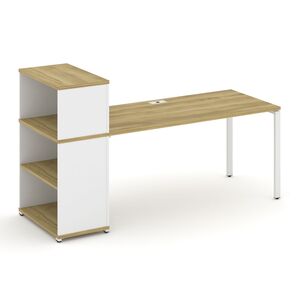 Стол рабочий с опорным стеллажом с надставкой низкой