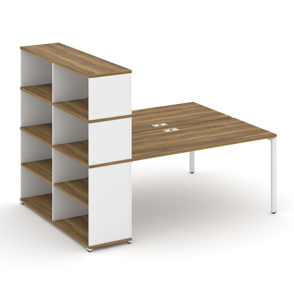 Рабочая станция с опорным стеллажом с надставкой высокой