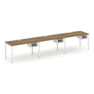 Рабочая станция односторонняя с подвесными тумбами на 3 места