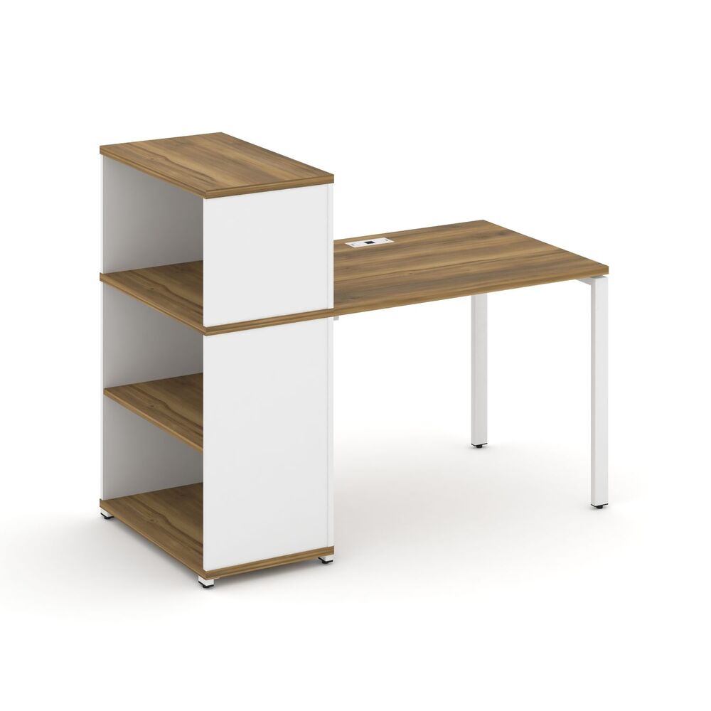 Стол рабочий с опорным стеллажом с надставкой низкой