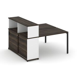 Рабочая станция с опорным шкафом купе с надставкой низкой