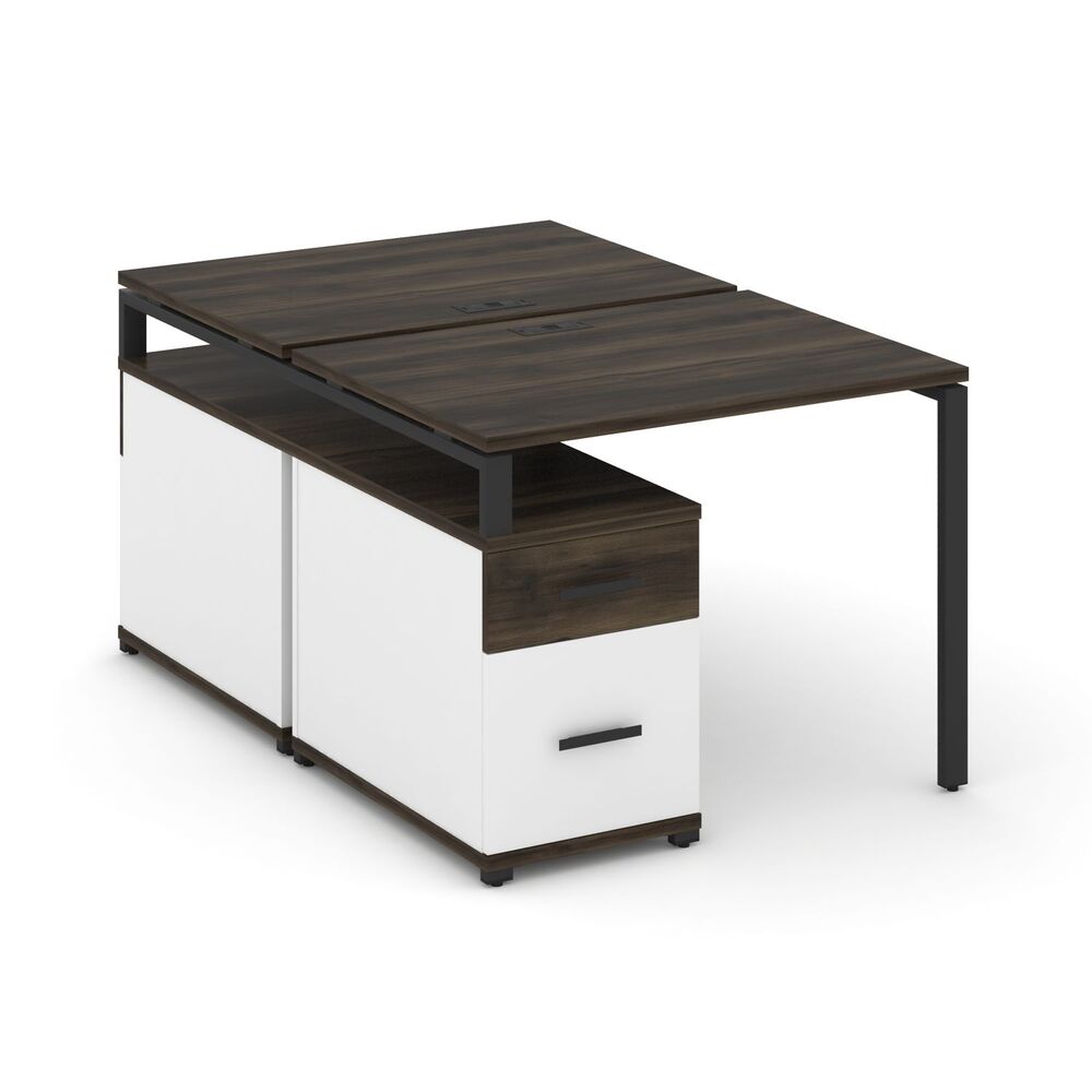 Рабочая станция на 2 места с двухсторонней опорной тумбой