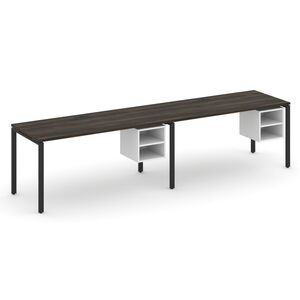 Рабочая станция односторонняя с подвесными тумбами на 2 места