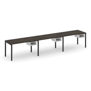 Рабочая станция односторонняя с подвесными тумбами на 3 места