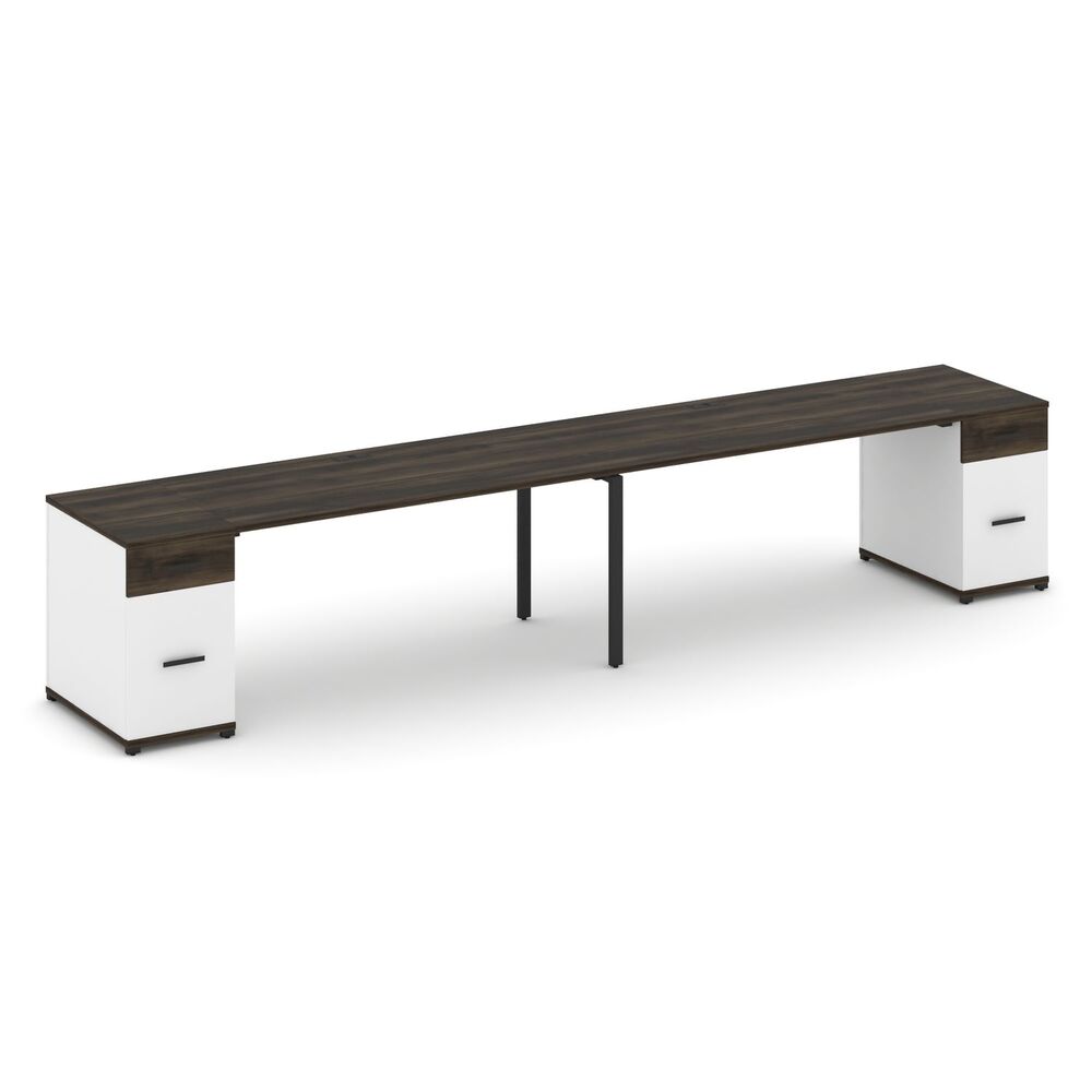 Рабочая станция на 2 места с двумя опорными тумбами