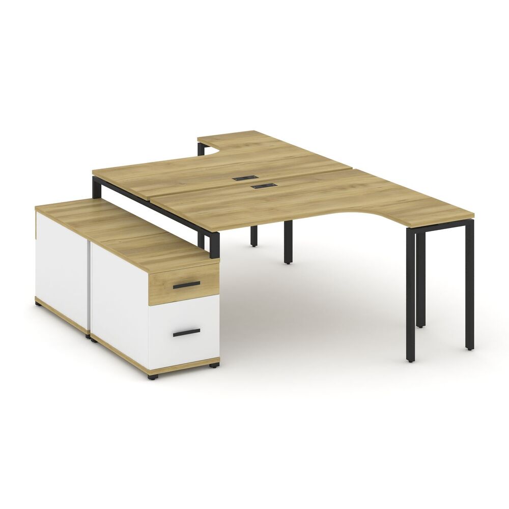 Рабочая станция с двойной опорной тумбой