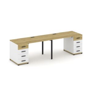 Рабочая станция на 2 места с двумя опорными тумбами