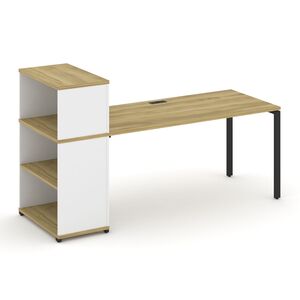 Стол рабочий с опорным стеллажом с надставкой низкой