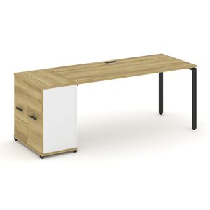 Стол рабочий с опорным распашным шкафом