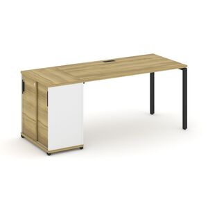 Стол рабочий с опорным шкафом купе