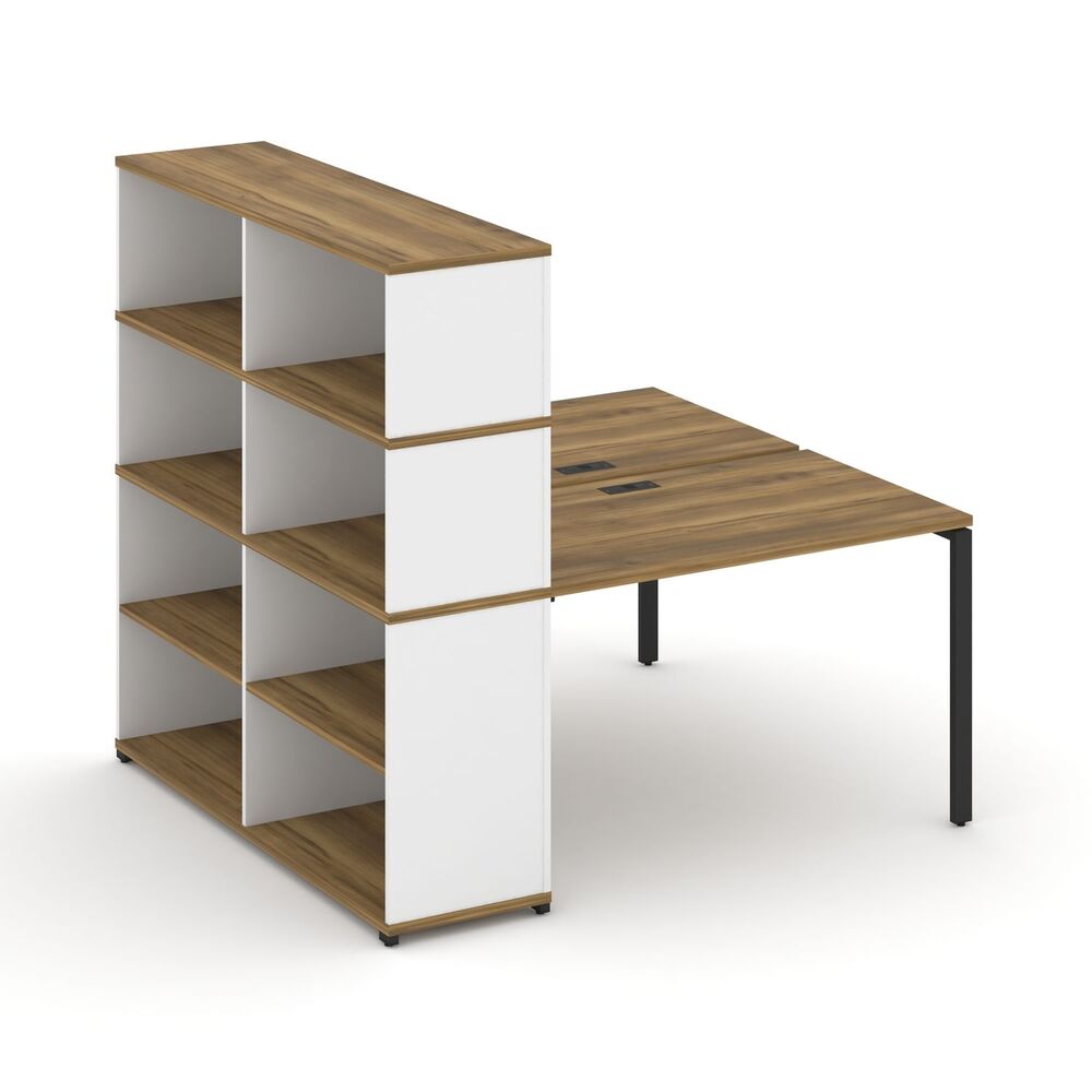 Рабочая станция с опорным стеллажом с надставкой высокой