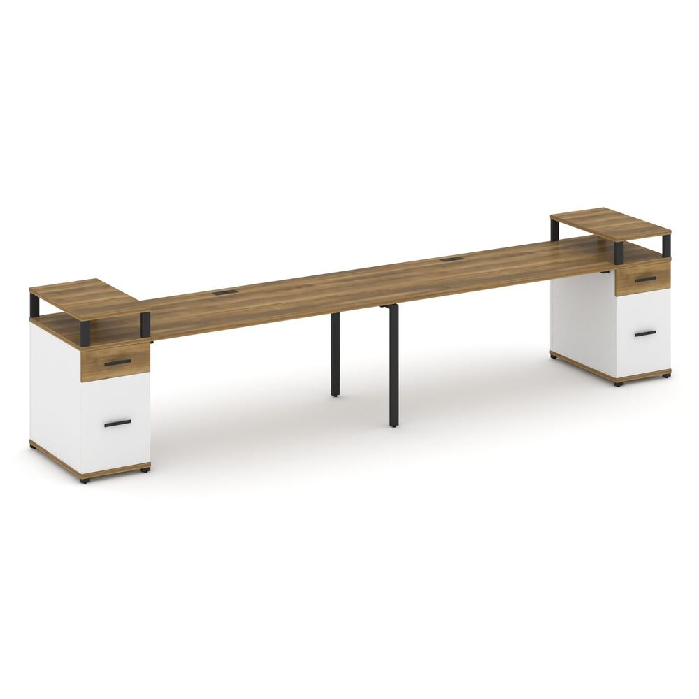 Рабочая станция на 2 места с двумя опорными тумбами