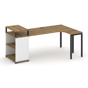 Стол эргономичный с опорным стеллажом с верхним горизонтом правый