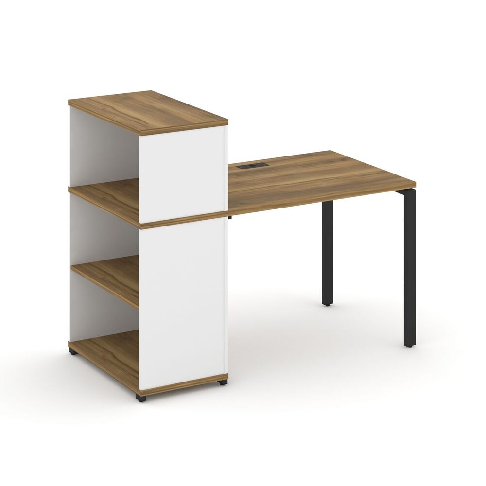 Стол рабочий с опорным стеллажом с надставкой низкой