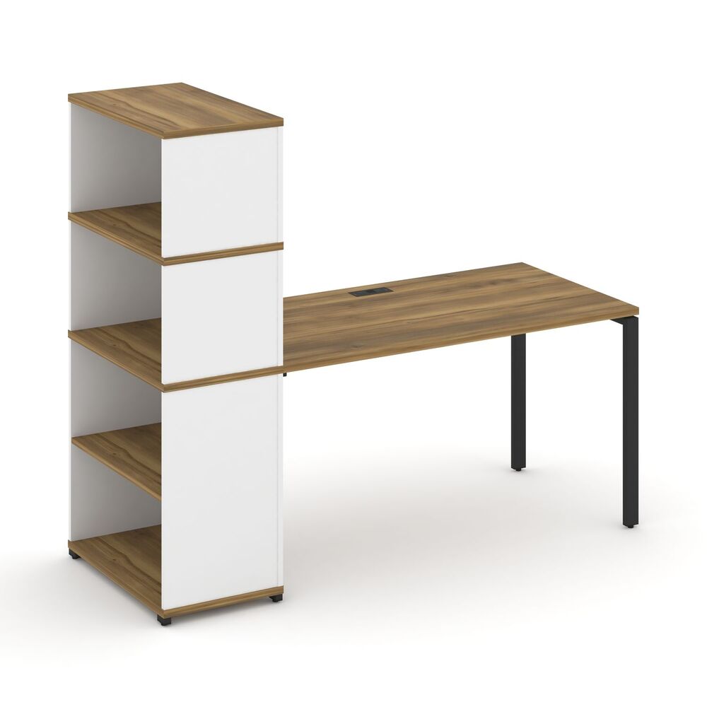 Стол рабочий с опорным стеллажом с надставкой высокой