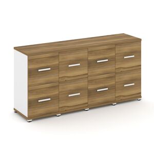 Шкаф четыре узкие секции, 2 ниши