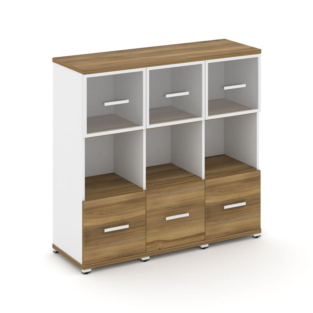 Шкаф три узкие секции, 3 ниши