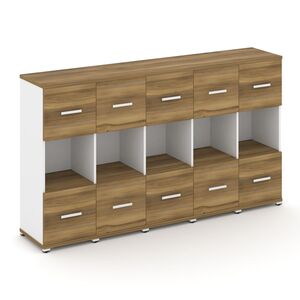 Шкаф пять узких секций, 3 ниши