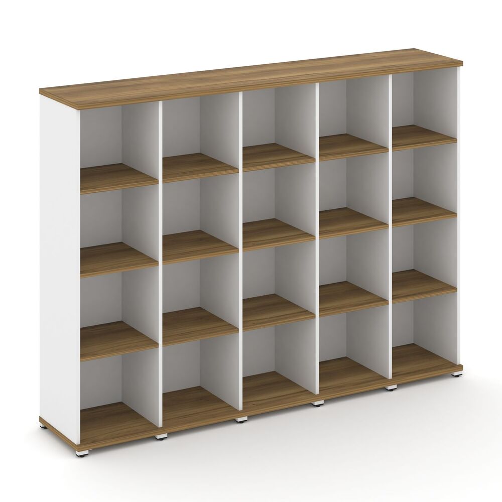 Стеллаж пять узких секций, 4 ниши