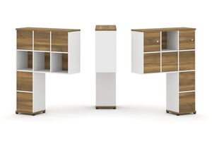 Надставка высокая + (Задняя стенка 8 шт) + (Блок 1 ящик - 2 шт) + (Распашной фасад - 2 шт)