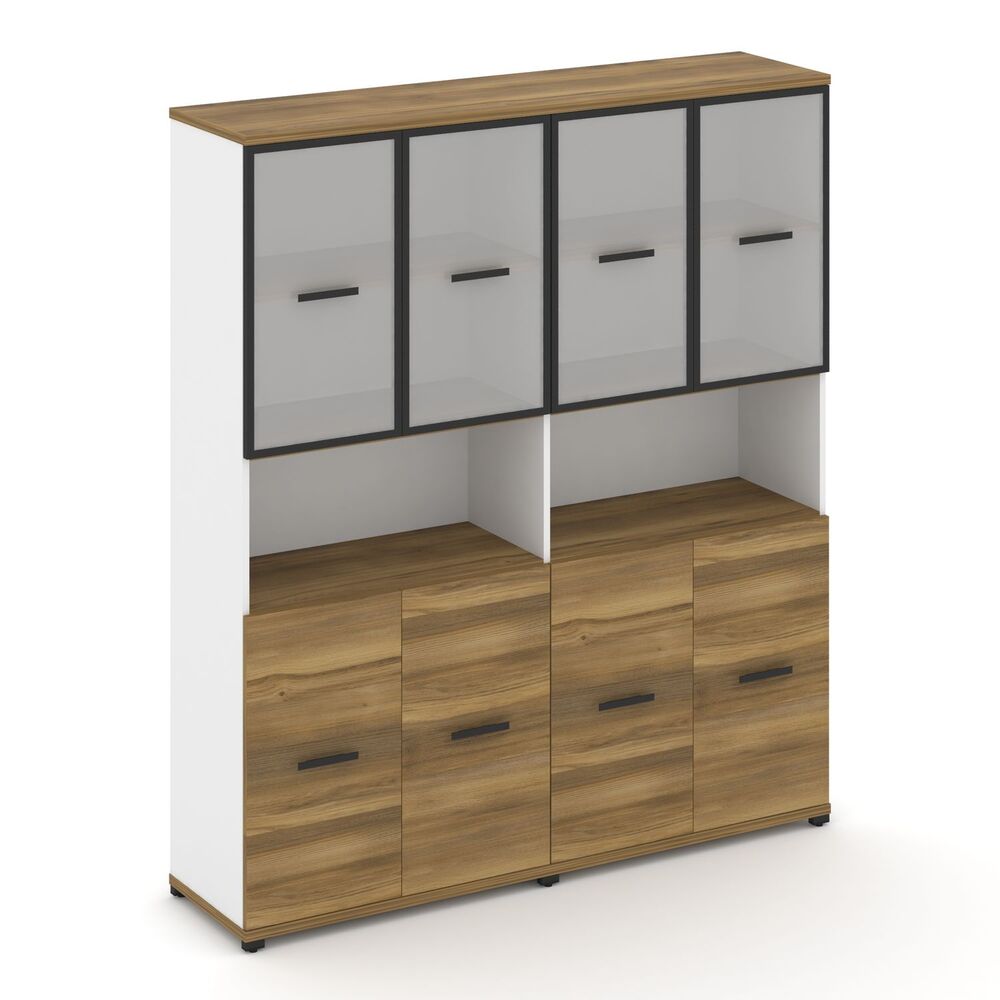 Шкаф две широкие секции, 5 ниш