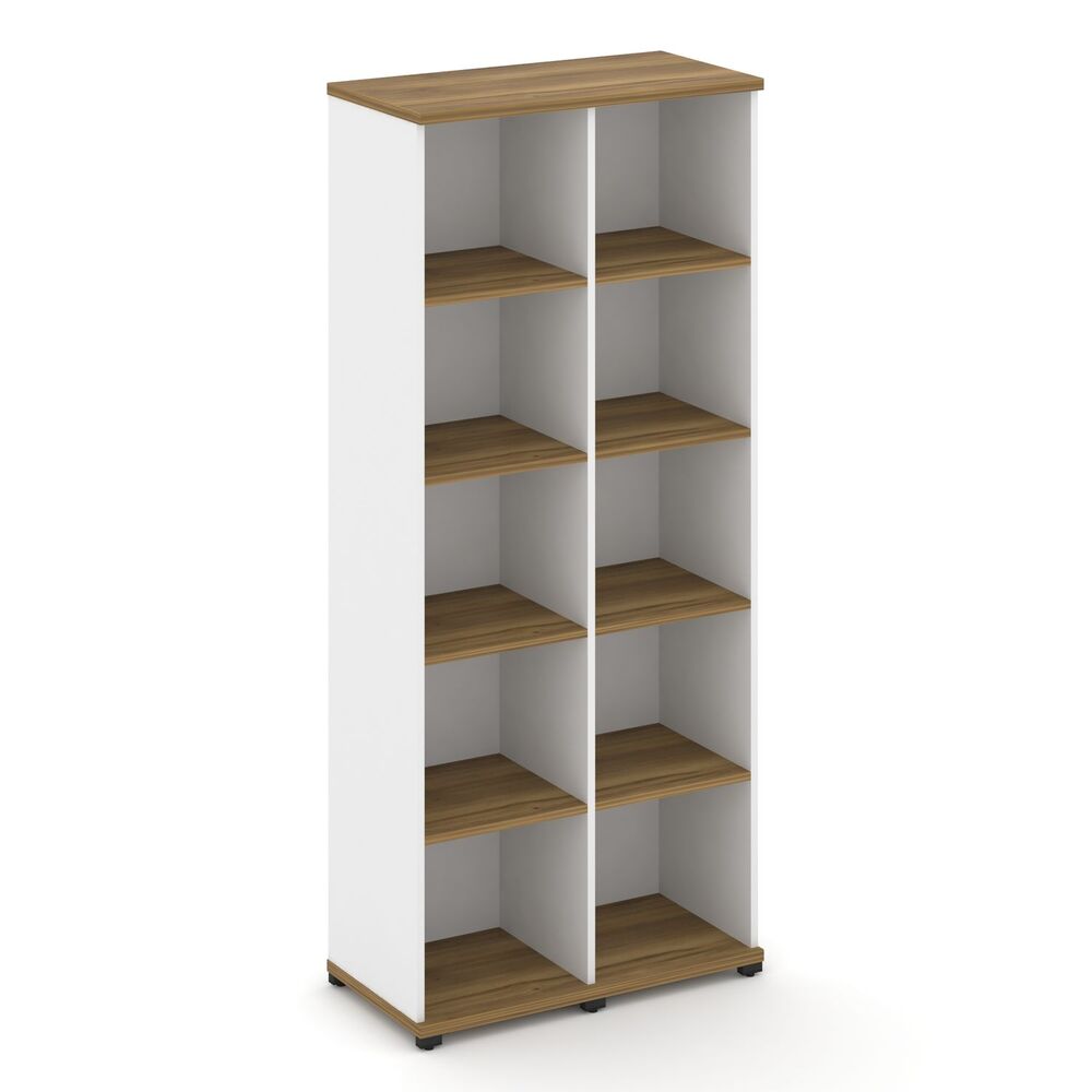 Стеллаж две узкие секции, 5 ниш