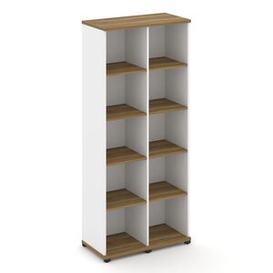 Стеллаж две узкие секции, 5 ниш