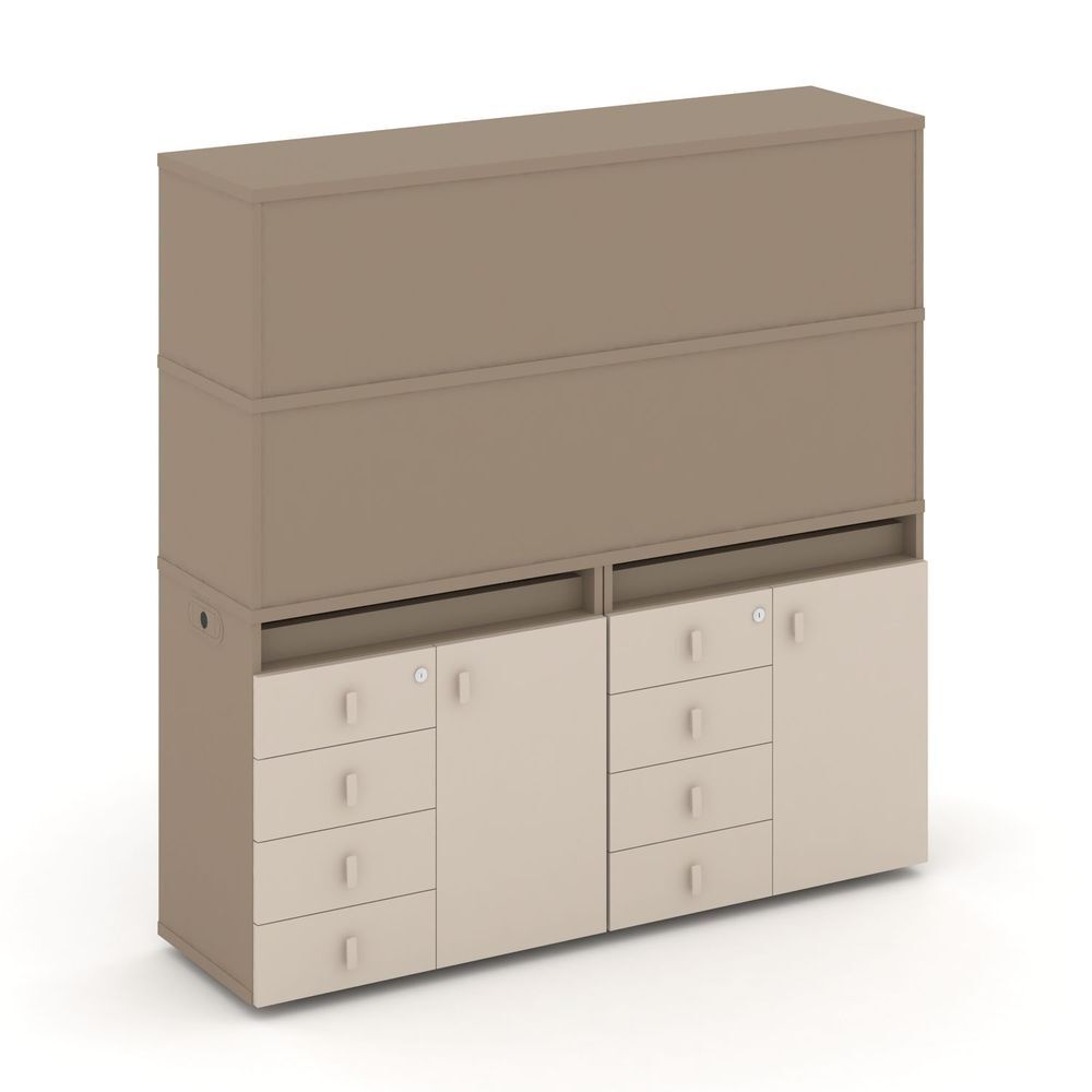 Набор №4. Тумба двойная+высокая надставка