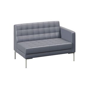 Секция с подлокотником двухместная левая