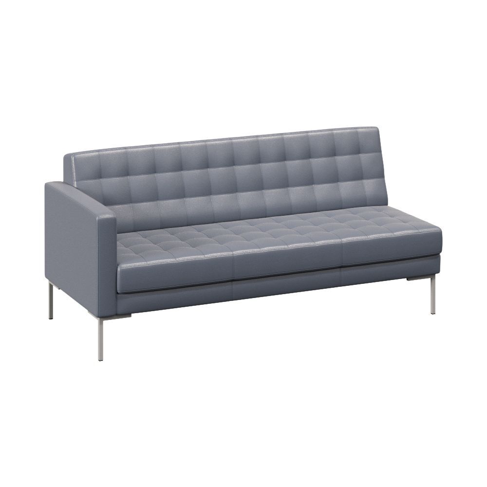 Секция с подлокотником трехместная правая