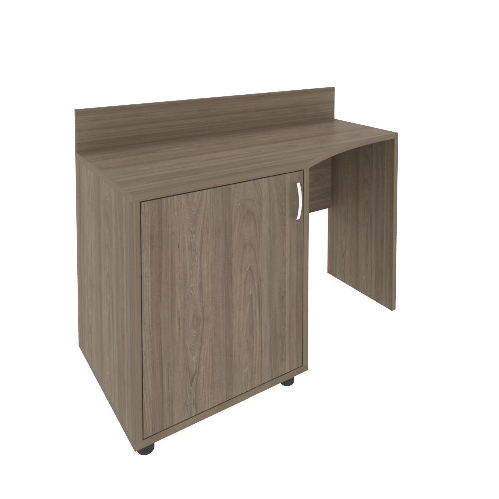 Стол (узкий) с тумбой и бортиком (левый)