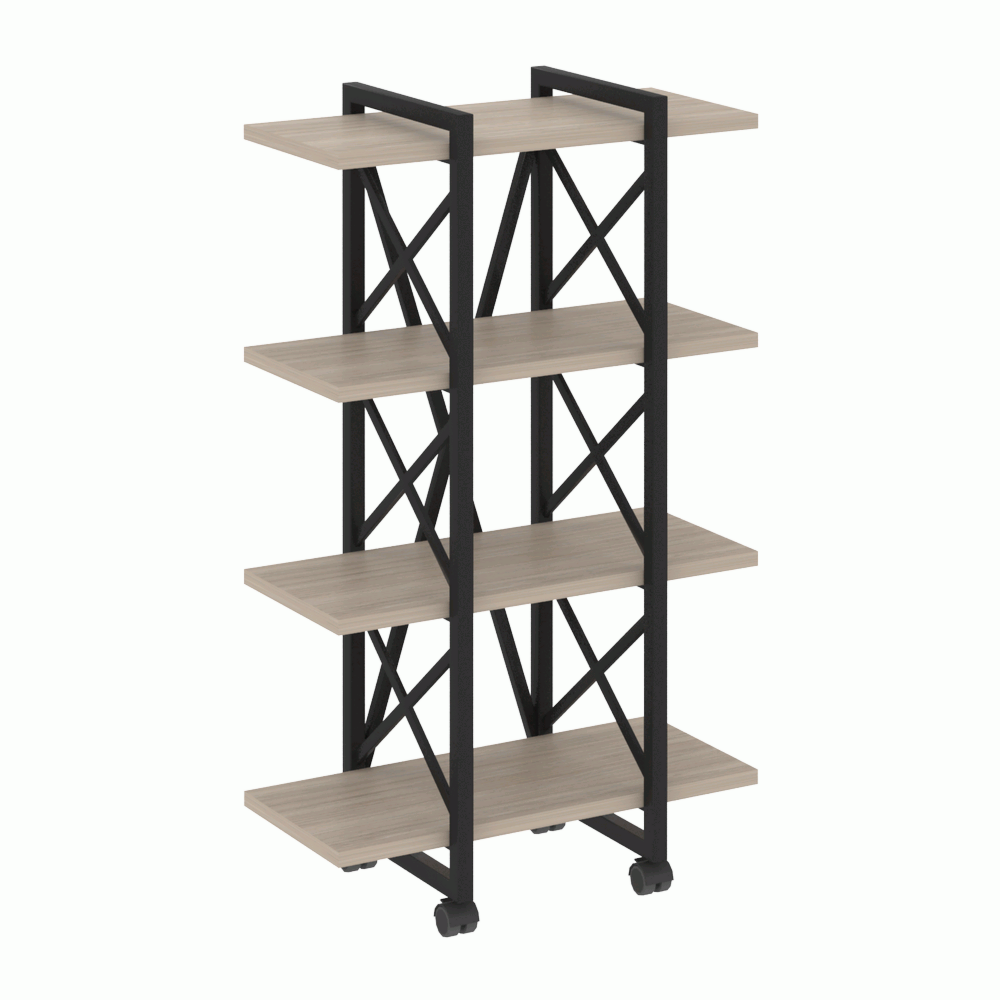 Стеллаж на колесных опорах-4 полки