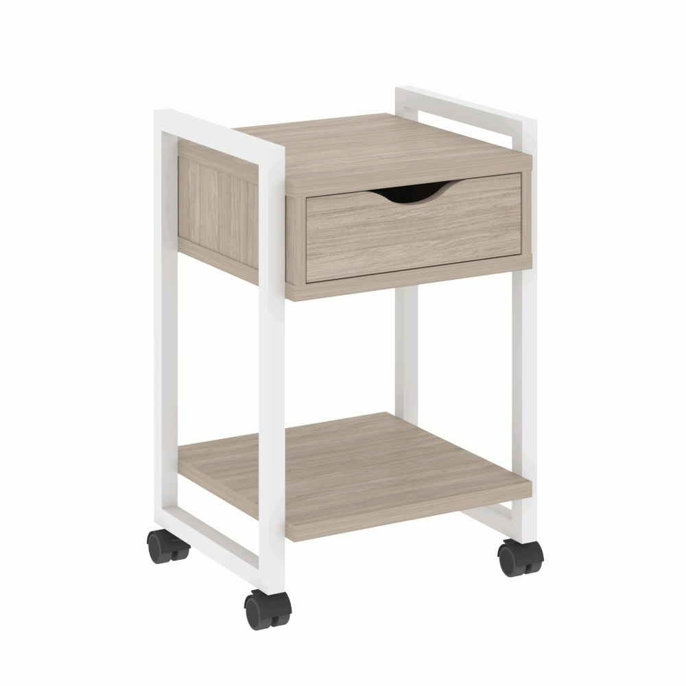 Тумба на колесных опорах с ящиком и полкой