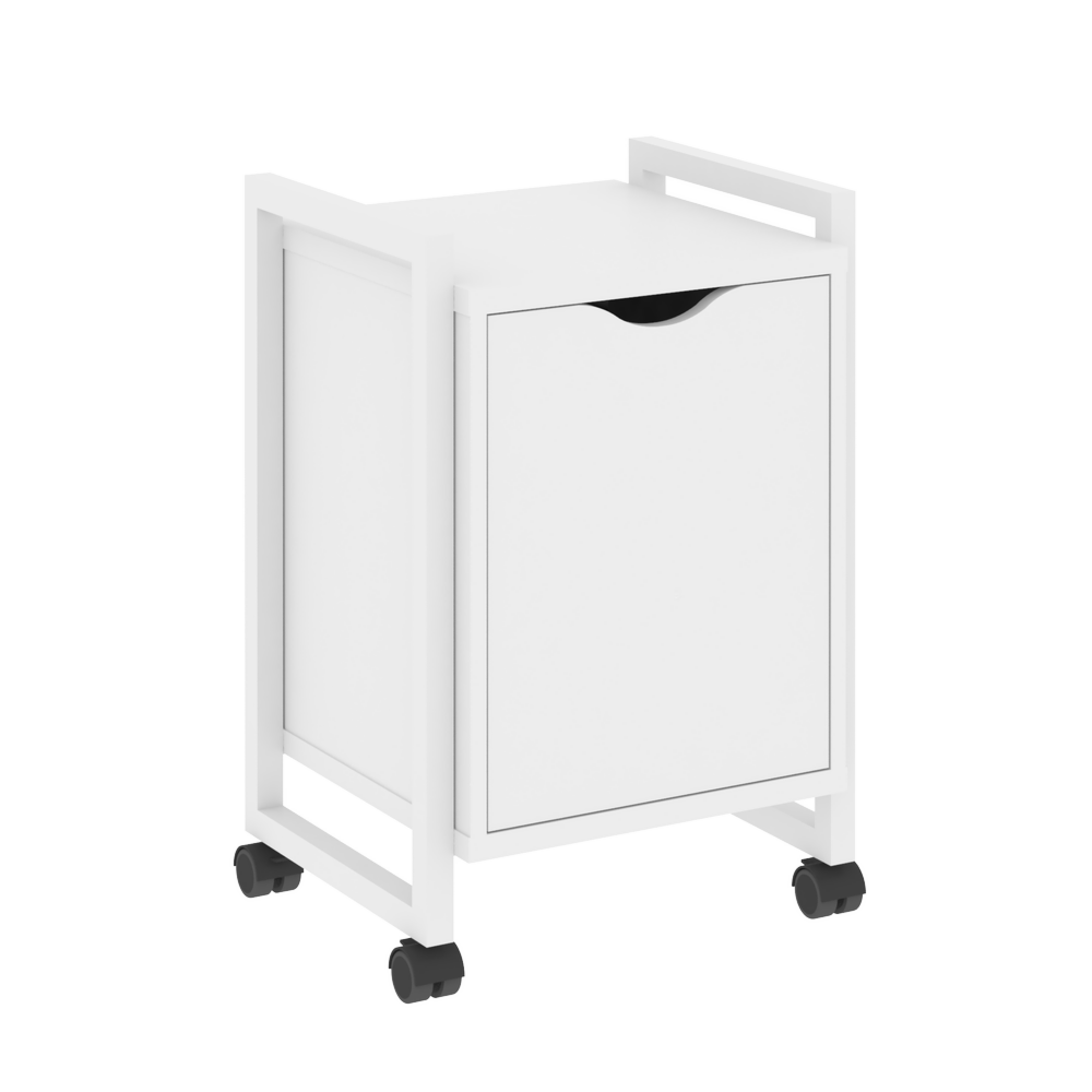 Тумба на колесных опорах с распашным фасадом