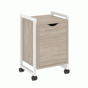 Тумба на колесных опорах с распашным фасадом