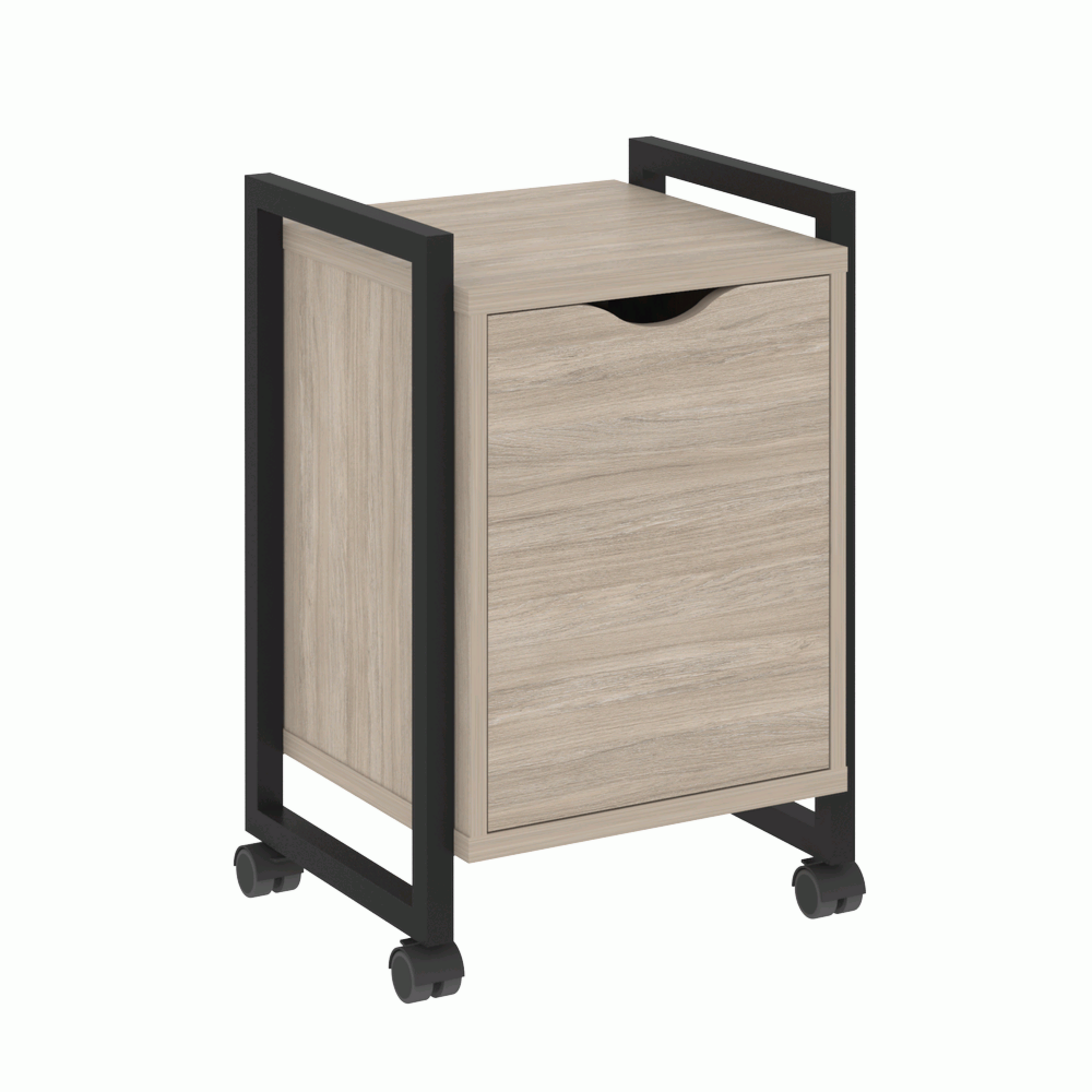 Тумба на колесных опорах с распашным фасадом