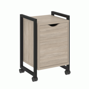 Тумба на колесных опорах с распашным фасадом