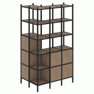 Угловой внешний стеллаж наборный