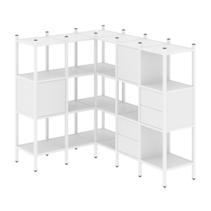 Угловой внутренний стеллаж наборный