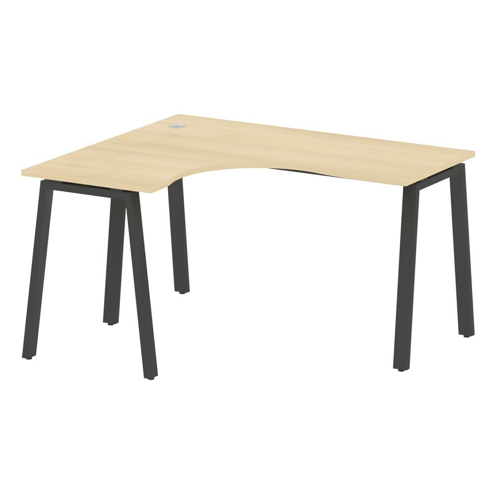 Стол криволинейный левый на А-образном м/к