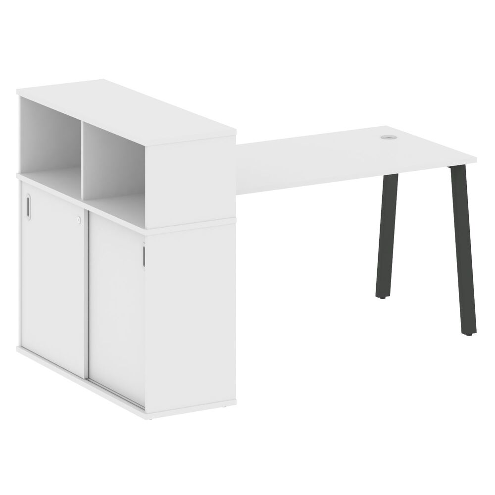 Стол письменный на А-образном м/к с опорным шкафом-купе