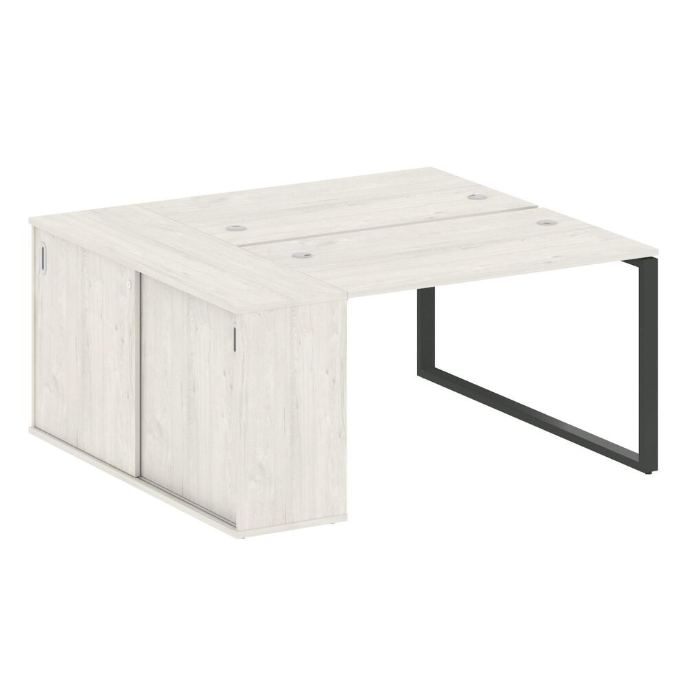 Рабочая станция на О-образном м/к с опорным шкафом-купе