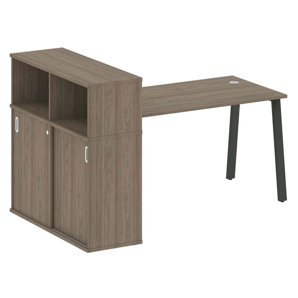 Стол письменный на А-образном м/к с опорным шкафом-купе