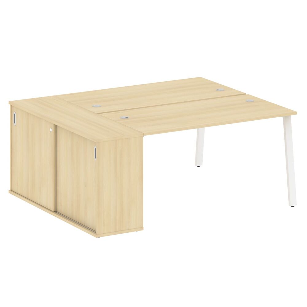 Рабочая станция на А-образном м/к с опорным шкафом-купе