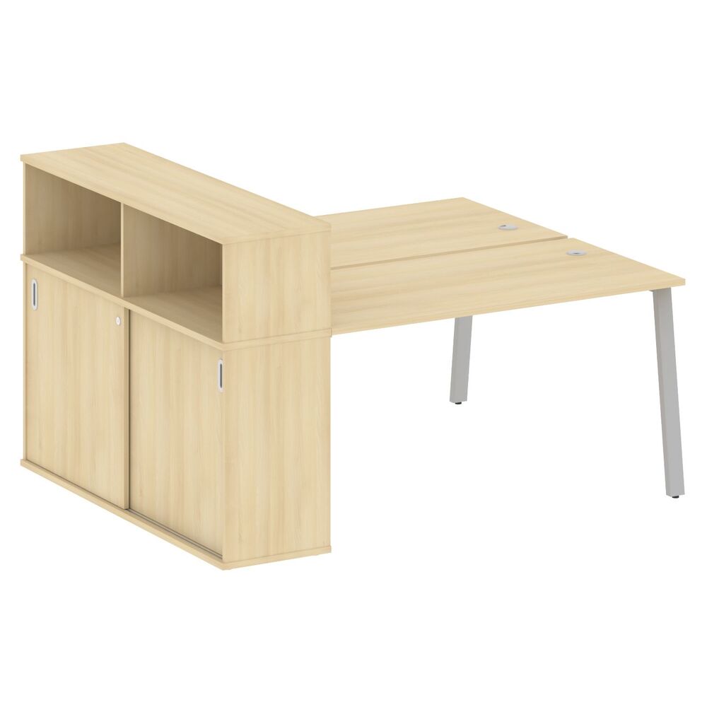 Рабочая станция на А-образном м/к с опорным шкафом-купе