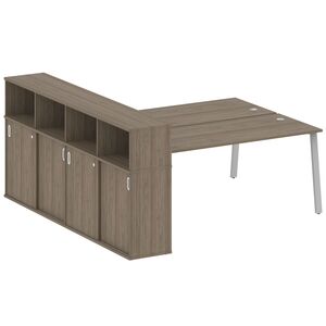 Рабочая станция на А-образном м/к с опорным шкафом-купе