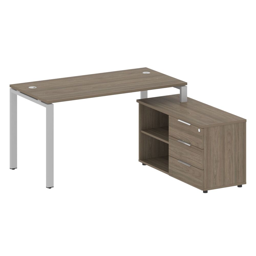 Рабочая станция с опорной тумбой правая