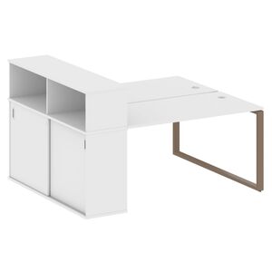 Рабочая станция на О-образном м/к с опорным шкафом-купе