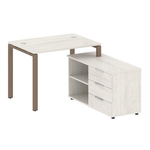 Рабочая станция с опорной тумбой правая