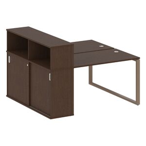 Рабочая станция на О-образном м/к с опорным шкафом-купе